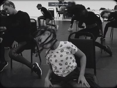 Blue Ivy mimicking her mother's dance moves in rehearsals. YouTube / Netflix