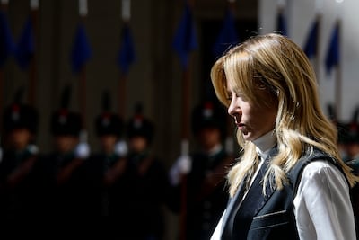 Italian Prime Minister Giorgia Meloni has hardened her position on Israel. EPA