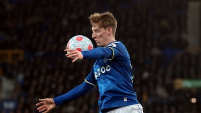 Everton midfielder Anthony Gordon. Reuters