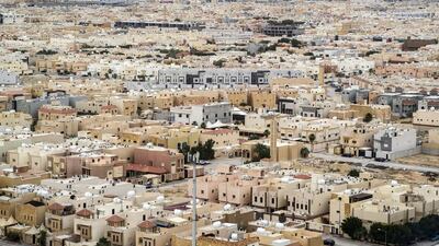 A Riyadh district. Business activity in the kingdom's non-oil private sector continued to improve in April. Getty