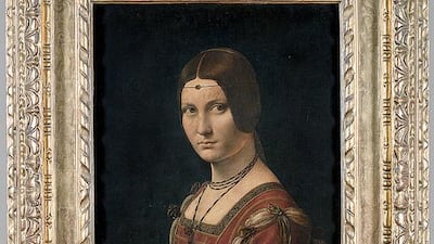 Leonardo da Vinci’s potrait La Belle Ferronière. Italy, Milano. RMN / Angèle Dequier