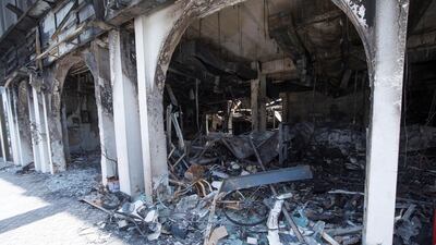The burnt-out building.. Ruel Pableo for The National