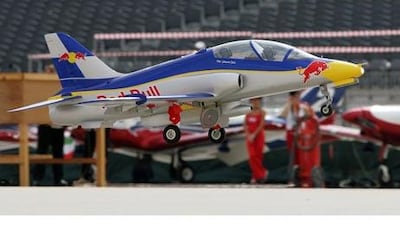 A remote control model aircraft at last year's Al Ain air show was nearly indistinguishable from the real thing.