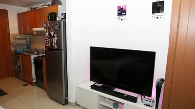 Yasser often rearranges the furniture to keep the space fresh and functional