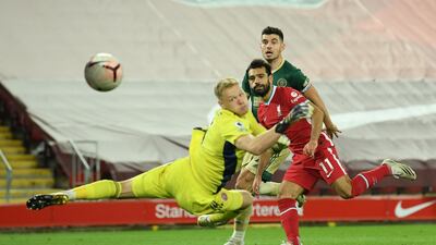 SHEFFIELD UNITED RATINGS: Aaron Ramsdale - 5: An early rush of blood almost cost his side a goal when he dashed out and failed to get the ball. Shortly after he was nearly caught out by an Alexander-Arnold free kick from the halfway line. Both these incidents were in the first three minutes. Things could only get better. AFP