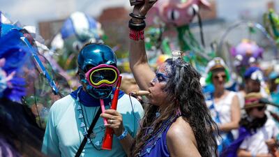 Participants take part in 37th Annual Mermaid Parade in the Coney Island section of Brooklyn in New York, U.S. Reuters