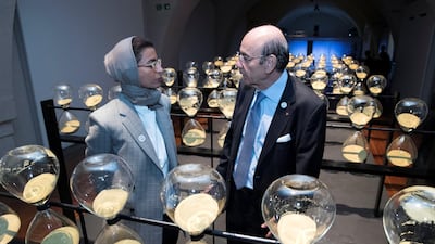 The ministers were impressed with the Time Is Subjective installation at the London Design Biennale. Stephen Lock for the National