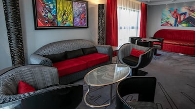 The Spider-Man suite features artwork dedicated to the superhero. Getty Images