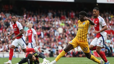 ARSENAL RATINGS: Hardly troubled in first-half but then could only parry Minteh shot straight to Pedro who levelled just before hour mark. Saved shot from Ayari with legs with score at 1-1. EPA