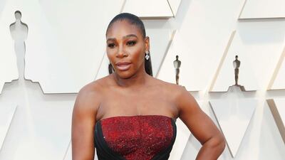 Serena Williams in bold red and black. Photo: Reuters