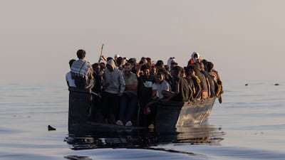 Tens of thousands of migrants from the Middle East and North Africa, such as these rescued off the Italian Lampedusa island on August 27, attempt to cross the Mediterranean Sea every year to reach European shores. AP