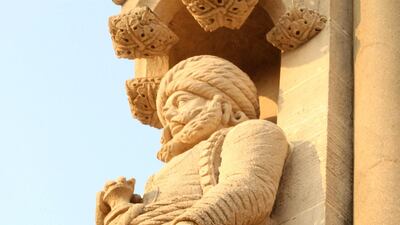 Wall statue after restoration