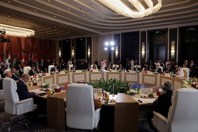 The foreign ministers of Pakistan, Ishaq Dar; Saudi Arabia, Prince Faisal bin Farhan; Tunisia, Mohamed Nafti; Iraq, Fuad Hussein; Somalia, Abdisalam Abdi Ali; Palestine, Varsen Aghabekian; Egypt, Badr Abdelatty; Algeria, Ahmed Attaf; Turkey, Hakan Fidan; and Qatar Sheikh Mohammed bin Abdulrahman, who is also Prime Minister in Amman on Wednesday. They were joined by Moroccan Justice Minister Abdellatif Ouahbi, Malaysian Foreign Ministry representative Ahmad Muhamad and Indonesian Foreign Vice Minister Arrmanatha Nasir. Reuters