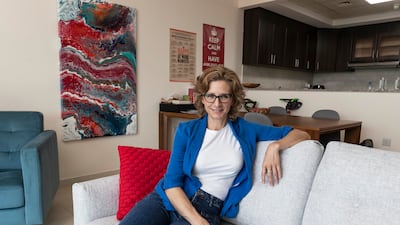 Dr Louise Lambert lives in a one-bedroom apartment in Business Bay. Photos: Antonie Robertson / The National