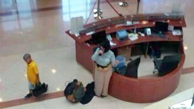 A prosecution service worker took this picture which is believed to be of the woman who sparked the bomb threat at Dubai courts.
