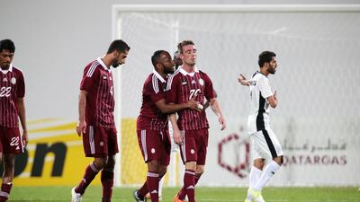 Al Wahda’s Damian Diaz, centre, reacts to being sent off. Christopher Pike / The National