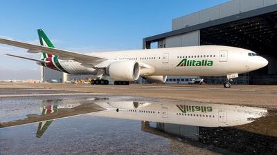 An Alitalia Boeing 777. Back in the 1960s, Alitalia was the third airline in Europe and ranked 7th worldwide. Courtesy Alitalia