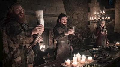 The Feast of Winterfell, from episode four of 'Game of Thrones' season eight, is where the infamous coffee cup starred. Courtesy HBO