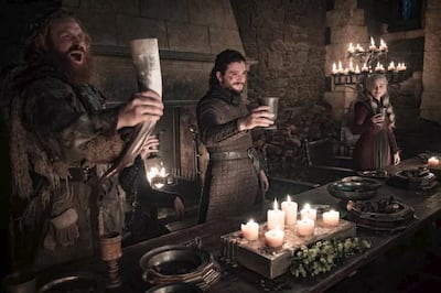 The Feast of Winterfell, from 'Game of Thrones', season eight, episode four. Courtesy HBO