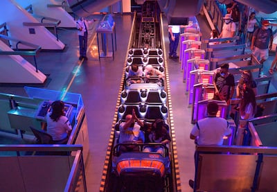 Space Mountain at Disneyland in Anaheim, California, is one of the amusement park's most popular rides. Getty Images