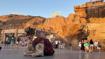 Tourists in the Red Sea resort of Sharm El Sheikh. Egypt's tourism sector has remained resilient and is considered one of the areas expected to help to continue economic improvement. AP