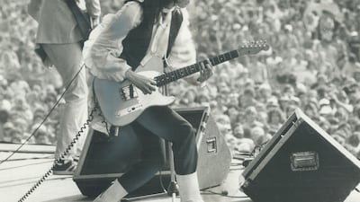 Chrissie Hynde on stage with The Pretenders in Toronto, Canada, in the late 1970s as New Wave gripped North America. Dale Brazao / Toronto Star via Getty Images