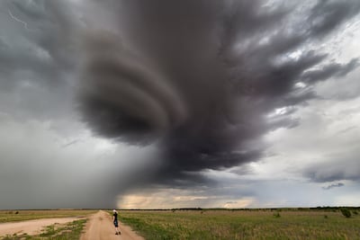 Storm cloud in the Tornado Alley in the US. Getty Images