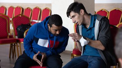 Saleh Al Ameri (L) was one of two Emiratis shortlisted for the mission. Photo: Mohammed bin Rashid Space Centre