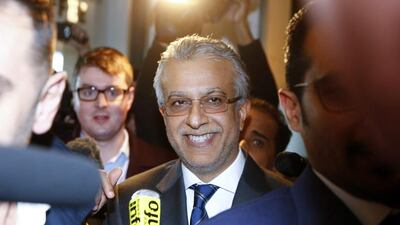 FIFA presidential candidate Sheikh Salman Bin Ibrahim Al-Khalifa of Bahrein leaves after his visit to the CONMEBOL meeting in Zurich, Switzerland February 25, 2016. REUTERS/Arnd Wiegmann
