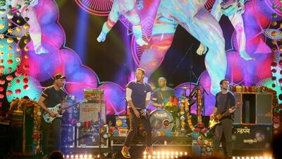 Coldplay return to Abu Dhabi to play a New Year’s Eve gig at du Arena. Matt Sayles / Invision / AP file