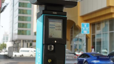 Parking payments can be made at payment machines, by using the Darb and Tamm apps or by text