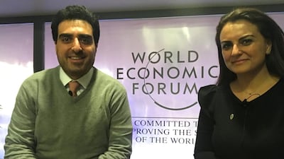 The National’s Editor in Chief Mina Al-Oraibi and Assistant Editor in Chief Mustafa Alrawi are in Davos, Switzerland.