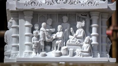 A discourse from the ancient scriptures is depicted. Victor Besa / The National