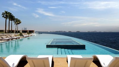 The Burj Al Arab Terrace infinity pool. Wam