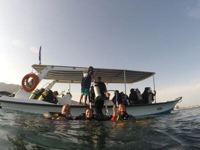 The friendly Divers Down staff go diving in Fujairah. Courtesy Divers Down