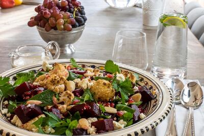 Cauliflower and roasted beetroot salad with tahini dressing Courtesy Martin Nicholas Kunz and Heike Fademrecht