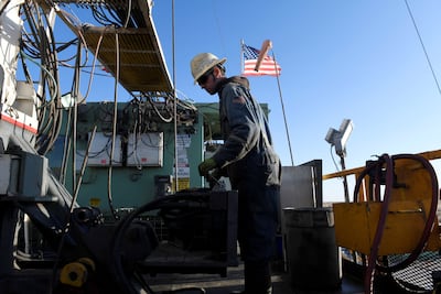 A drilling rig near Midland in Texas. A shale boom transformed the US into a net exporter of crude in 2018, for the first time in 75 years. Reuters