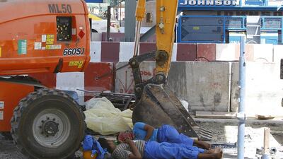 Readers call for proper rest areas and proper breaks for labourers in the UAE. Jeffrey E Biteng / The National