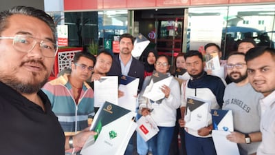 A group of victims filed a police complaint against a tour and travel company after losing tens of thousands of dirhams each. Photo: Wei Choon Yean