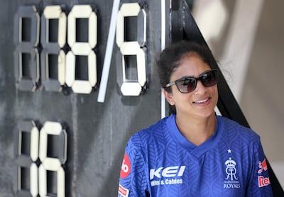 Former Australia cricketer and captain Lisa Sthalekar at the Rajasthan Royals cricket academy at The Sevens, Dubai. Chris Whiteoak / The National