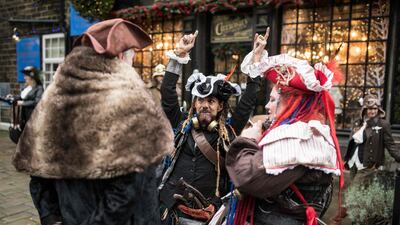 Steampunk enthusiasts attend the sixth annual Haworth Steampunk Weekend. AFP