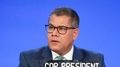 Alok Sharma warns world leaders that failure to honour promises made at Cop26 would be an 'act of monstrous self-harm'. PA