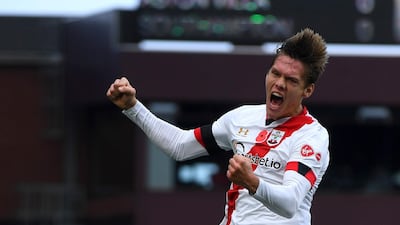 Jannik Vestergaard of Southampton after scoring his team's first goal during 4-3 triumph at Aston Villa on November 1. Getty