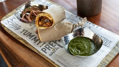 Soul Street dishes out street food from around the world. Seen here, a kathi roll. Photo: Antonie Robertson/The National
