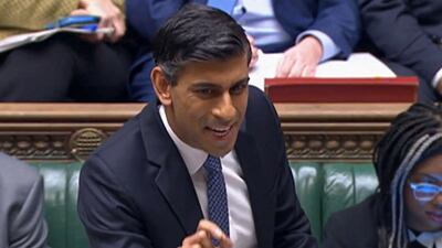 Britain's Prime Minister Rishi Sunak clashed with Keir Starmer at Prime Minister's Questions on Wednesday. AFP