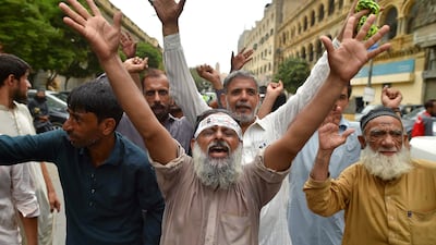 The burning of a Quran in Sweden led to counter-protests in Pakistan last week. EPA