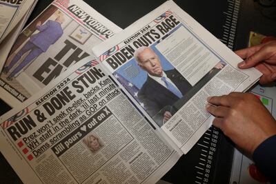 Mr Biden announced he will not stand for re-election on Sunday. Reuters