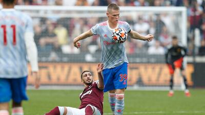 Scott McTominay - 5: Scrambling for ball before West Ham’s first attempt on goal after 20 minutes. Clever ball through the lines set Ronaldo up later in half. Needlessly gave ball away to Rice in last 20 minutes. Excellent tackle in last minute to stop a West Ham attack. . AFP