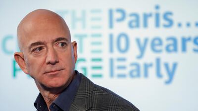 Amazon CEO Jeff Bezos saw his wealth rise after his e-commerce firm posted record-breaking fourth-quarter profits. AP