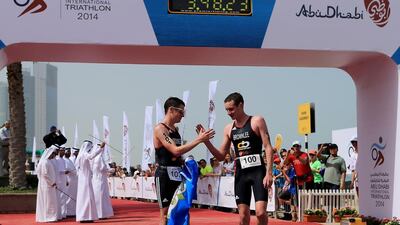 In 2014, the Brownlee brothers, Jonny and Alistair, crossed the finish line together. The British triathletes have confirmed their participation in the ITU World Triathlon Abu Dhabi after confirming their participation in World Triathlon Series opener on Yas Island in March 2-3. Ravidranath K / The National